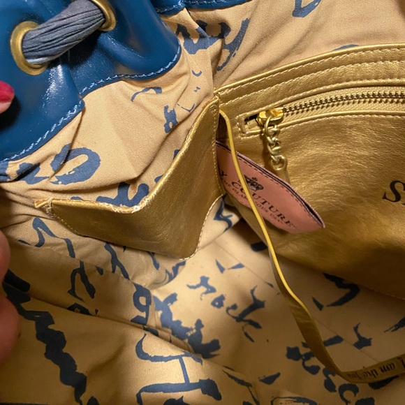 Juicy Couture Blue Velour Daydreamer Handbag - Picture 11 of 15